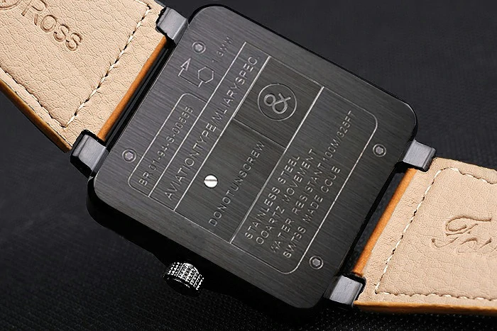 Bell and Ross BR 03 94 Black Dial Black Case Brown Leather Strap new121213