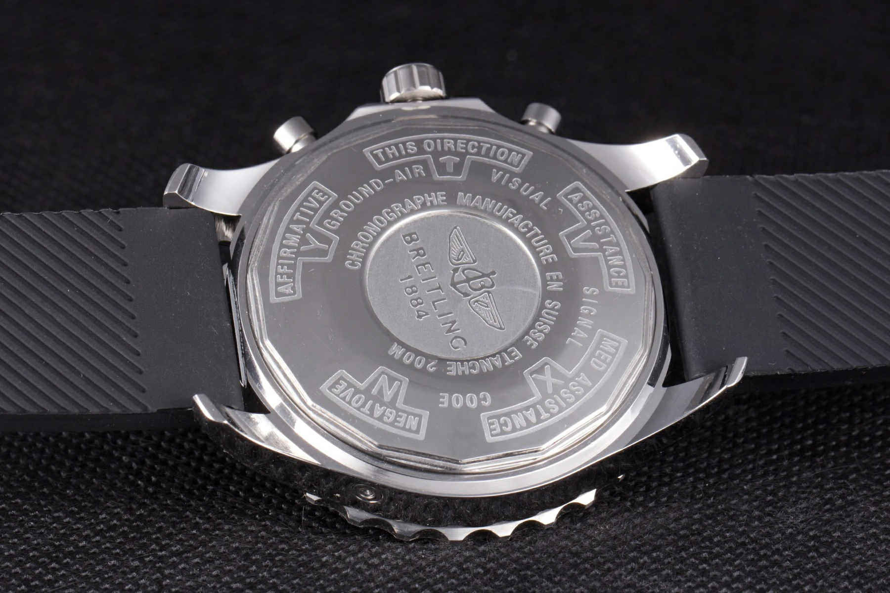 Breitling Navitimer Rubber Strap Black Dial new121307