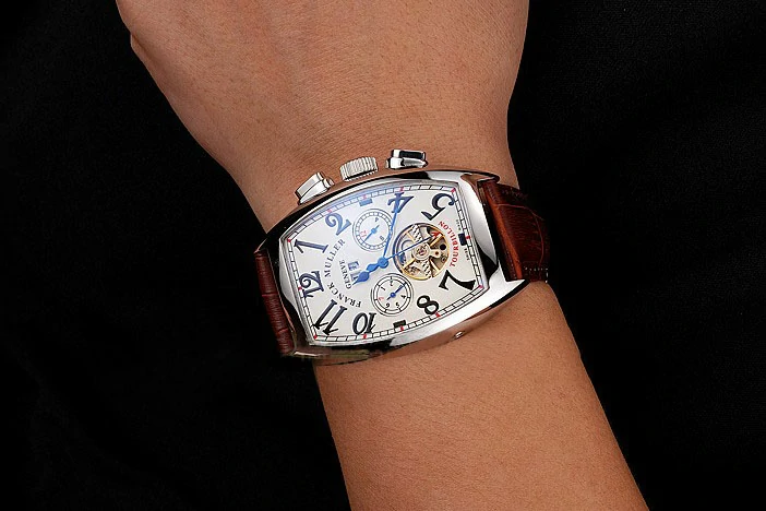 Franck Muller Casablanca White Dial Red Accent Number Tourbillon new121315