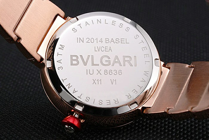Bvlgari Lvcea Black Dial Rose Gold Numerals Rose Gold Case And Bracelet new121350