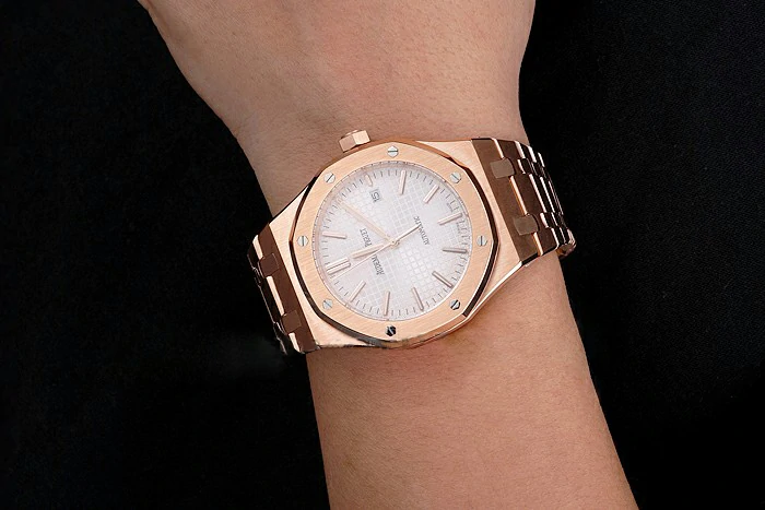 Audemars Piguet Royal Oak White Dial Rose Gold Case And Bracelet new121564