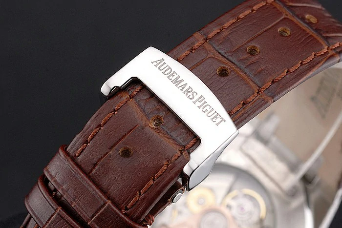 Audemars Piguet Royal Oak White Dial Stainless Steel Case Brown Leather Strap new121566
