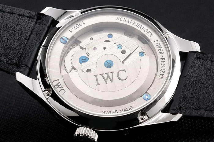 IWC Portofino Tourbillon Black Dial Stainless Steel Case Black Leather Strap new121919