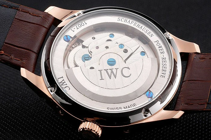 IWC Portofino Tourbillon White Dial Rose Gold Case Broen Leather Strap new121920