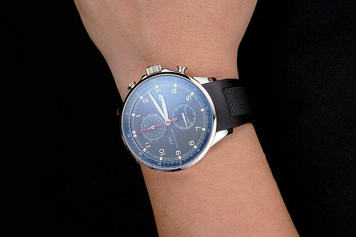 IWC Portugieser Yacht Club Black Dial Stainless Steel Case Black Rubber Strap new121926