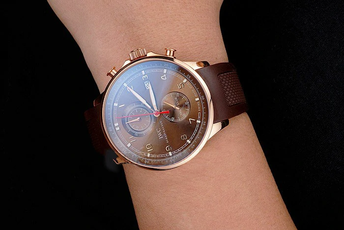 IWC Portugieser Yacht Club Brown Dial Rose Gold Case Brown Rubber Strap new121928