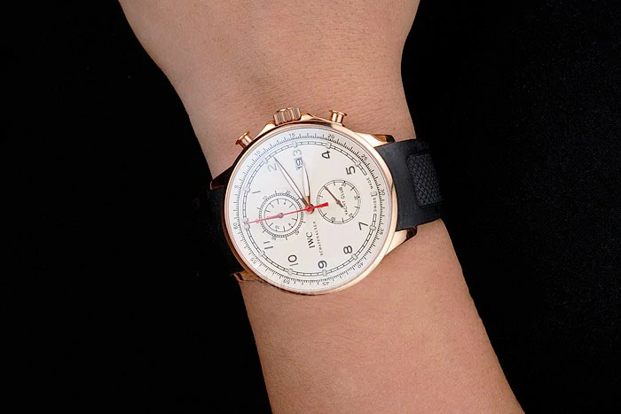 IWC Portugieser Yacht Club White Dial Rose Gold Case Black Rubber Strap new121929