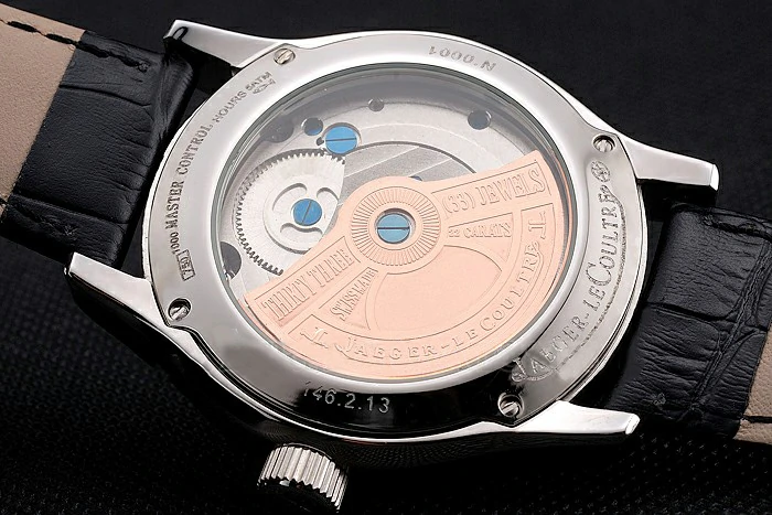 Jaeger LeCoultre Master Moonphase Tourbillon Black Dial Stainless Steel Case Black Leather Strap new121931