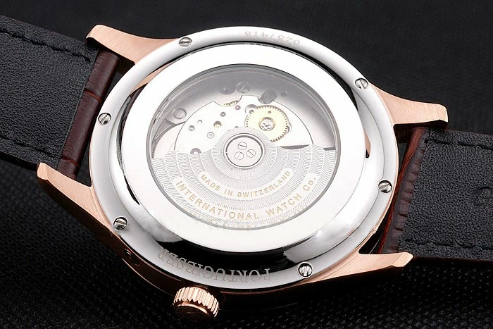 IWC Portugieser Perpetual Calendar White Dial Rose Gold Case Brown Leather Strap new121975