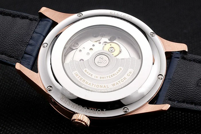 IWC Portugieser Power Reserve Blue Dial Rose Gold Case Blue Leather Strap new121978