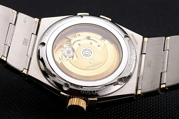Omega Constellation White Dial Stainless Steel Case Gold Bezel Two Tone Bracelet new121981