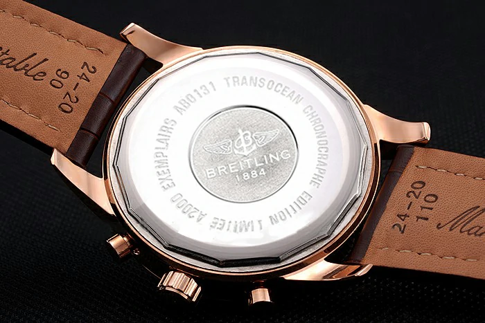 Breitling Chronomat Blue Dial Stainless Steel Case Gold Bezel Blue Leather Strap new122020