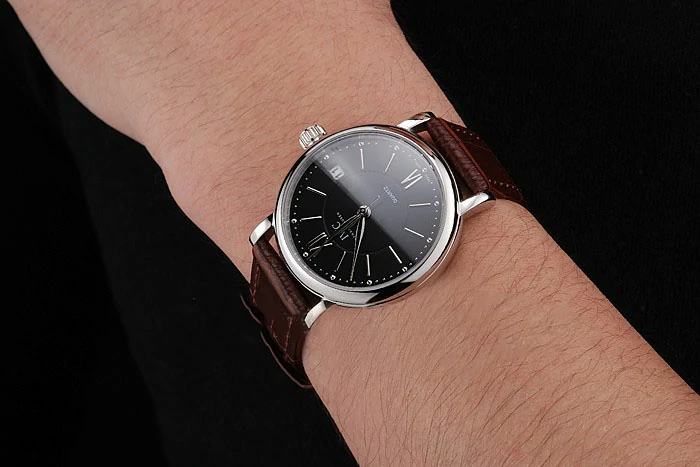 IWC Portofino Black Dial Stainless Steel Case Brown Leather Strap new122028