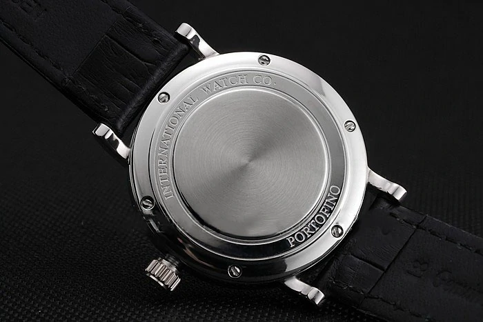 IWC Portofino Dark Gray Dial Stainless Steel Case Black Leather Strap new122029