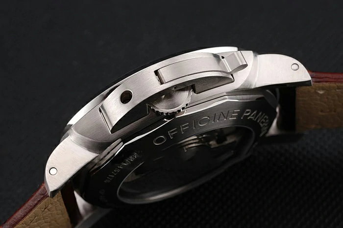 Panerai Luminor 1950 Tourbillon GMT Black Dial Stainless Steel Case Brown Leather Strap new122051
