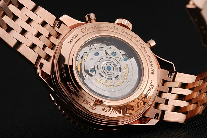 Breitling Navitimer Black Dial Rose Gold Case And Bracelet new122056