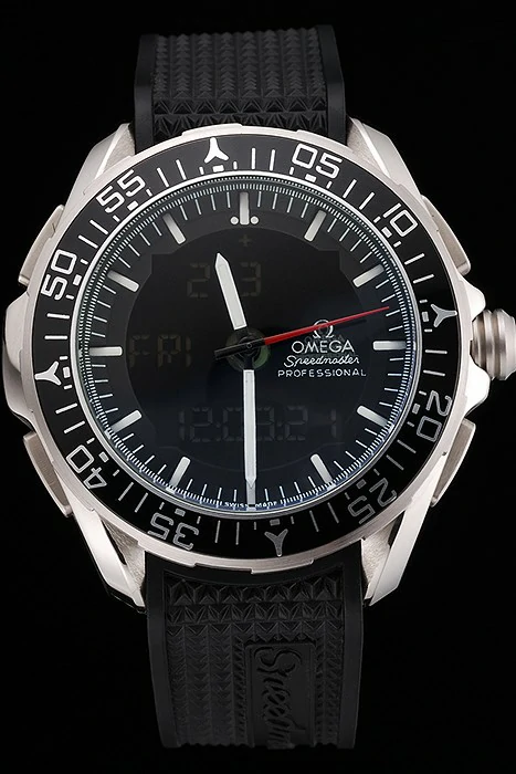 Omega Speedmaster Skywalker X 33 Black Dial White On Black Bezel Stainless Steel Case Black Rubber Strap new122083
