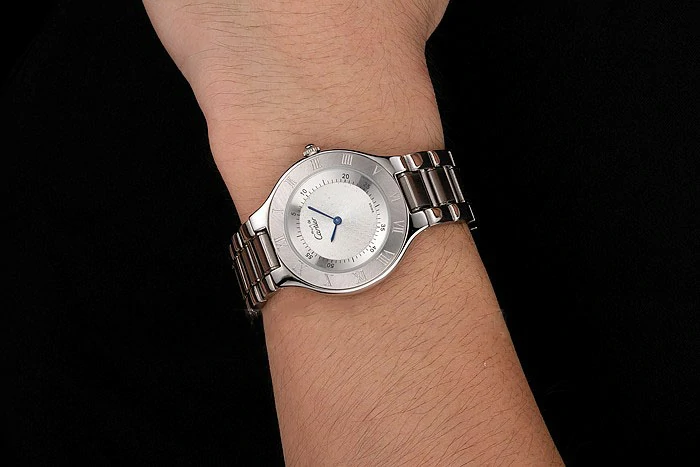 Cartier Must White Dial Stainless Steel Case And Bracelet new122224