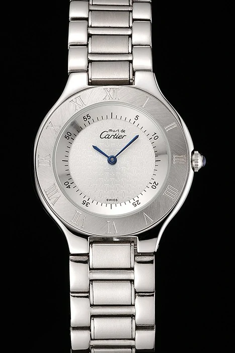 Cartier Must White Dial Stainless Steel Case And Bracelet new122224