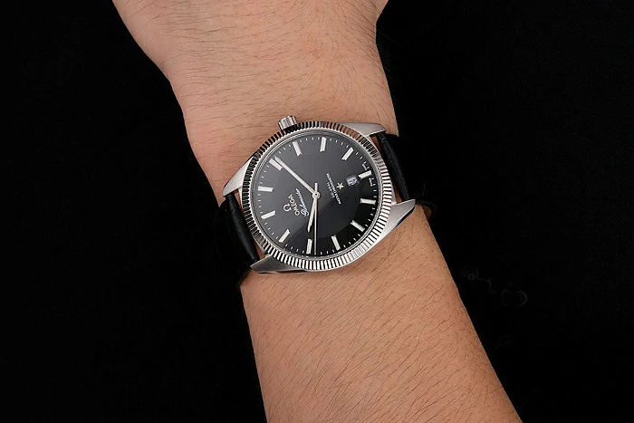 Omega Globemaster Black Dial Stainless Steel Case Black Leather Strap new122237
