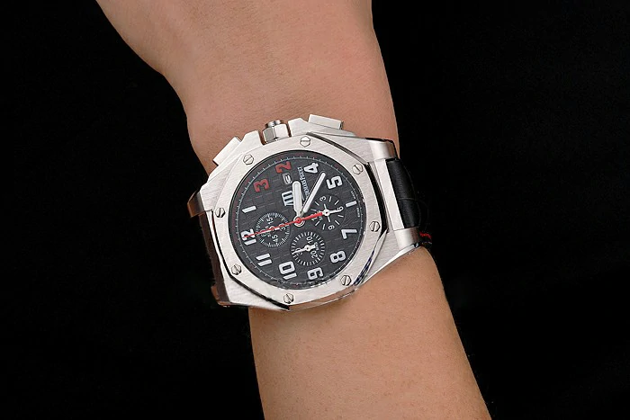 Audemars Piguet Royal Oak Offshore Shaquille O'Neal Black Dial Stainless Steel Case Black Leather Strap new122417