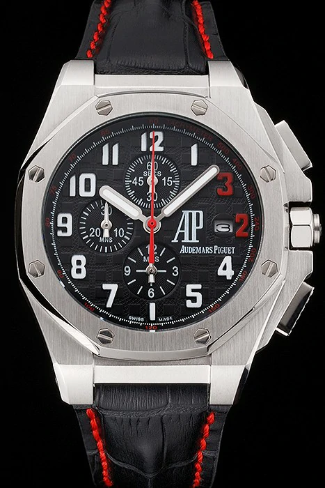 Audemars Piguet Royal Oak Offshore Shaquille O'Neal Black Dial Stainless Steel Case Black Leather Strap new122417