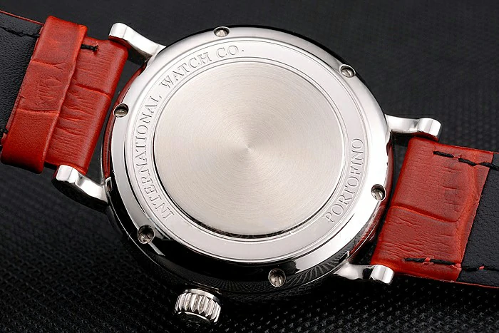 IWC Portofino Day And Night Pearl Dial Stainless Steel Case Red Leather Strap new122444