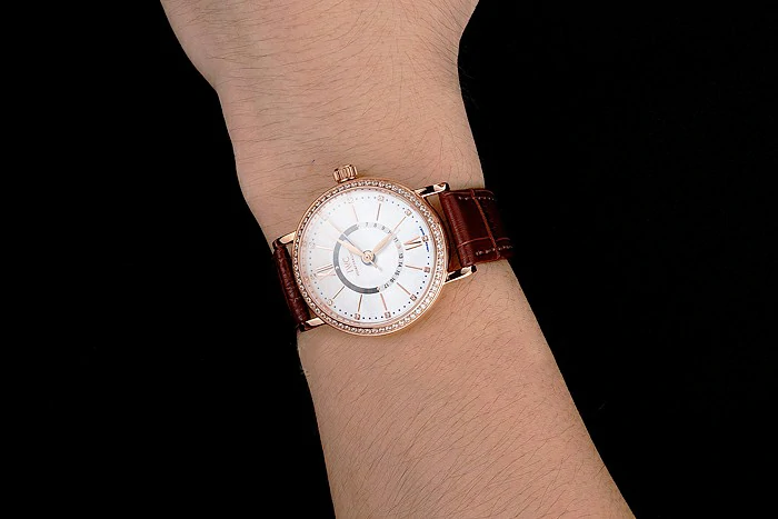 IWC Portofino Day And Night Silver Dial Rose Gold Case Brown Leather Strap new122445