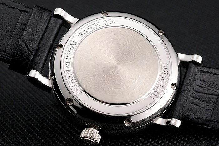 IWC Portofino Day And Night Silver Dial Stainless Steel Case Black Leather Strap new122446