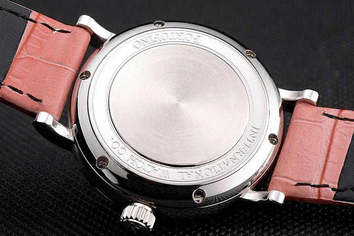 IWC Portofino Day And Night White Dial Stainless Steel Case Pink Leather Strap new122448