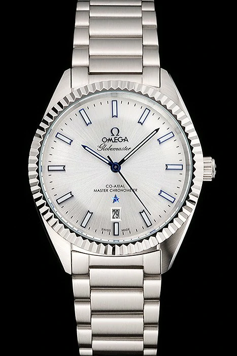Omega Globemaster Silver Dial Blue Hands Stainless Steel Case And Bracelet new122457