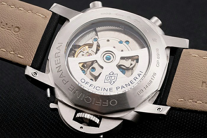 Panerai Luminor 1950 3 Days Chrono Flyback Black Dial Stainless Steel Case Black Leather Strap new122724