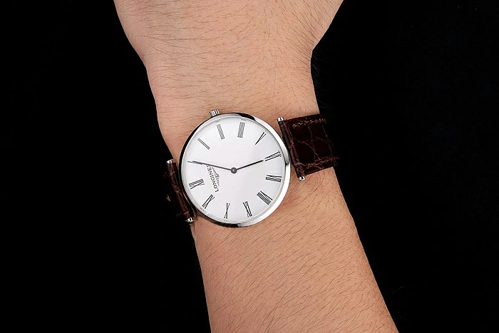 Longines Grande Classique White Dial Roman Numerals Stainless Steel Case Brown Leather Strap new122749