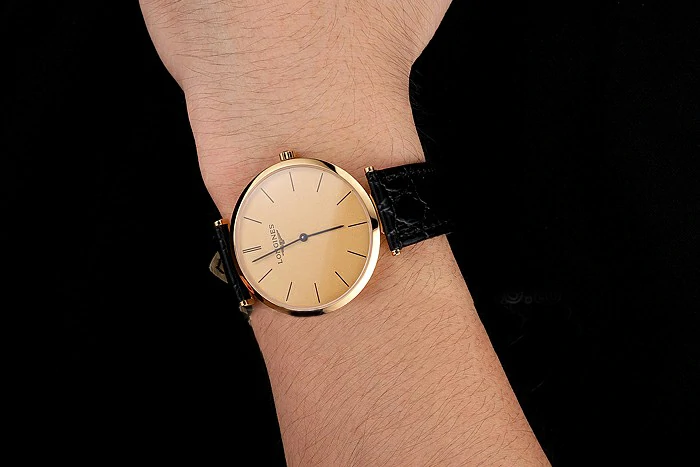 Longines Grande Classique Gold Dial Gold Case Black Leather Strap new122758