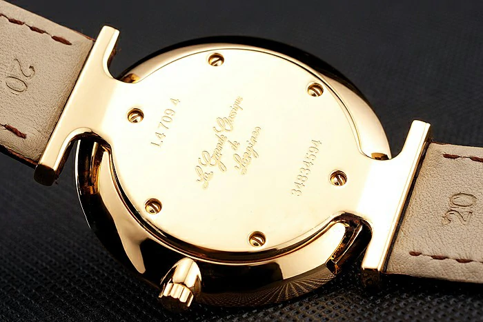 Longines Grande Classique Gold Dial Roman Numerals Gold Case Brown Leather Strap new122761