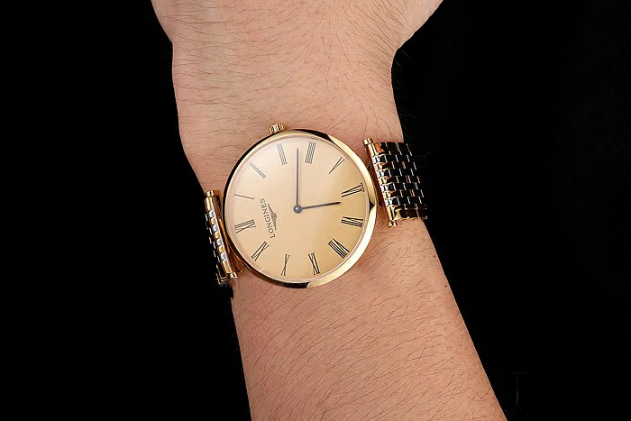 Longines Grande Classique Gold Dial Roman Numerals Gold Case Two Tone Bracelet new122769