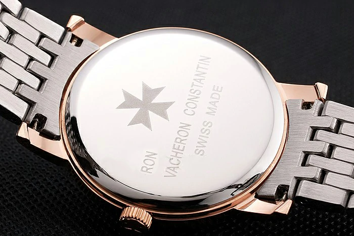 Vacheron Constantin Fine Black Dial Rose Gold Case Two Tone Bracelet new122785