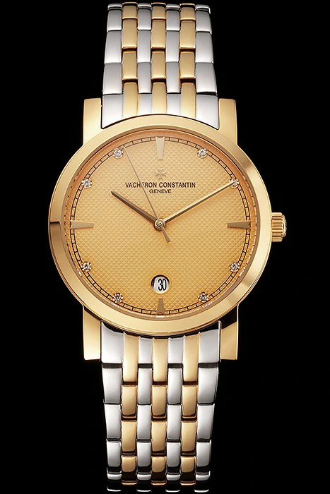 Vacheron Constantin Fine Gold Dial Gold Case Two Tone Bracelet new122786