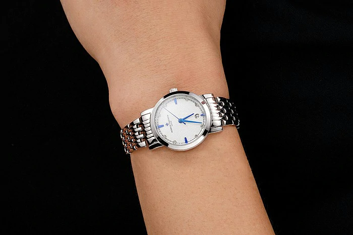Vacheron Constantin Fine White Dial Blue Marks Stainless Steel Case And Bracelet new122787