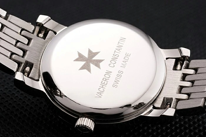 Vacheron Constantin Fine Black Dial Silver Marks Stainless Steel Case And Bracelet new122788