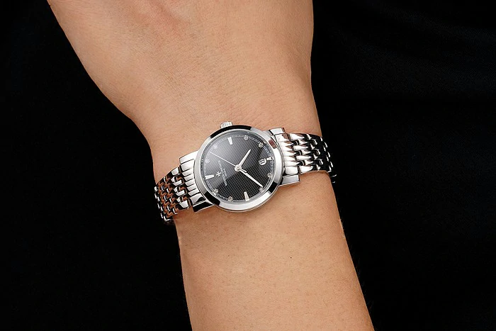Vacheron Constantin Fine Black Dial Silver Marks Stainless Steel Case And Bracelet new122788