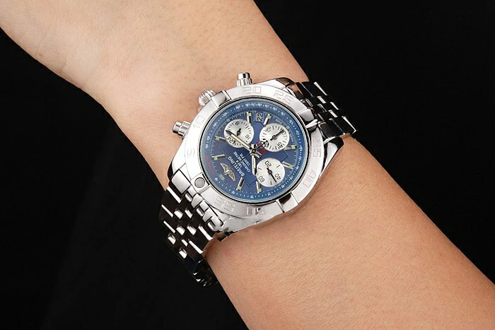 Breitling Chronomat Quartz Blue Dial Stainless Steel Case And Bracelet new122881