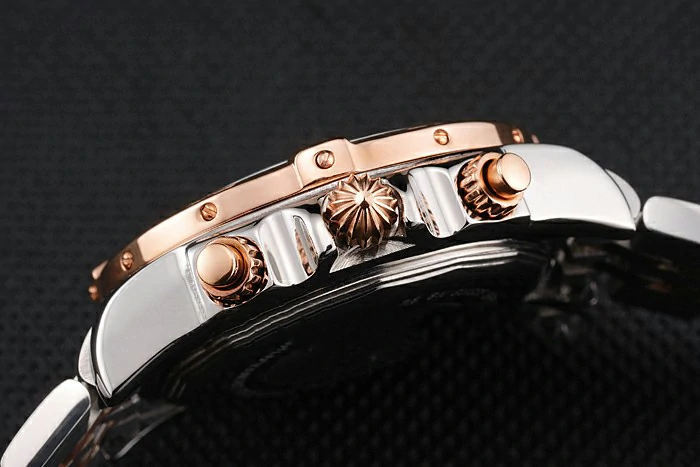 Breitling Chronomat Quartz Pearl Dial Rose Gold Bezel Stainless Steel Case Two Tone Bracelet new122883