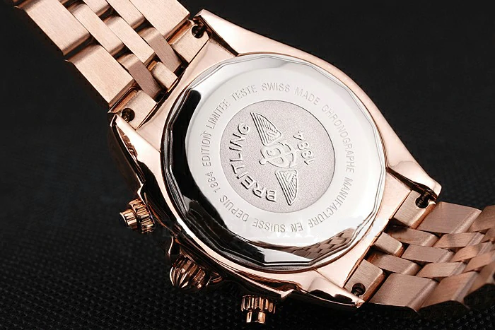 Breitling Chronomat Quartz Pearl Dial Rose Gold Case And Bracelet new122885
