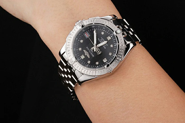 Breitling Colt Lady Black Dial Diamond Hour Marks Stainless Stees Case And Bracelet new122888