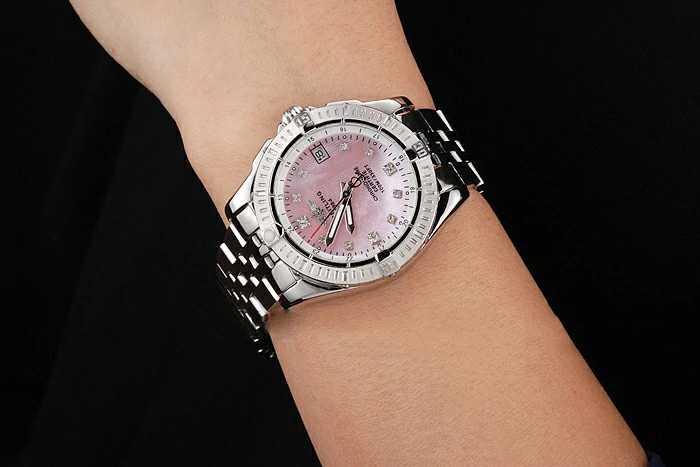 Breitling Colt Lady Pink Dial Diamond Hour Marks Stainless Steel Case And Bracelet new122891