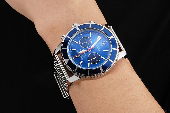 Breitling Superocean Heritage Chronographe 44 Blue Dial And Bezel Stainless Steel Case And Bracelet new122896