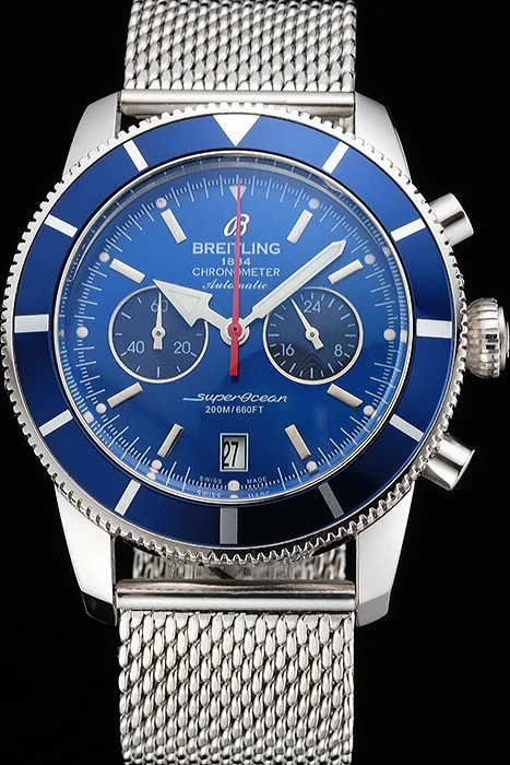 Breitling Superocean Heritage Chronographe 44 Blue Dial And Bezel Stainless Steel Case And Bracelet new122896
