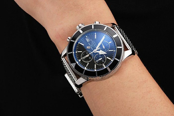Breitling Superocean Heritage Chronographe 46 Black Dial And Bezel Stainless Steel Case And Bracelet new122899