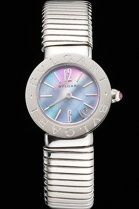 Bvlgari Bvlgari Pearl Dial Stainless Steel Case And Tubogas Bracelet new122903